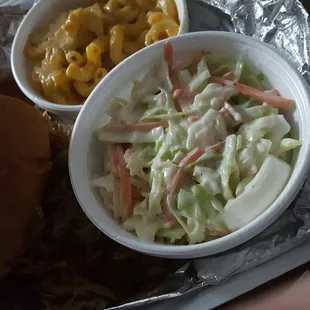 just some homemade sides  Mac n cheese..aka Crack and creamy coleslaw