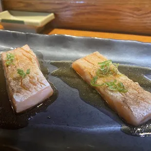 OMG!!! My favorite of all. Salmon belly. So tender, so smooth, so wonderful.