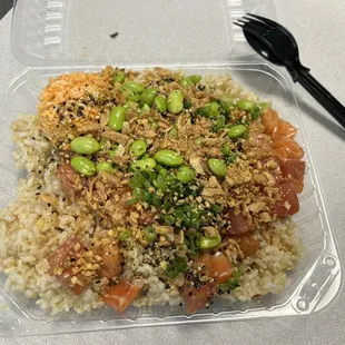 Large Build Your Own Poke Bowl. 3 Scoops of Protein.