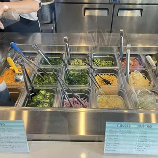 meat and topping selection