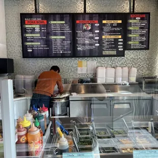 The updated Menu. Small -$14.95, Large - $16.95