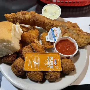 Fish and shrimp dinner. Very good!