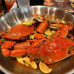 Blue Crabs and sausage