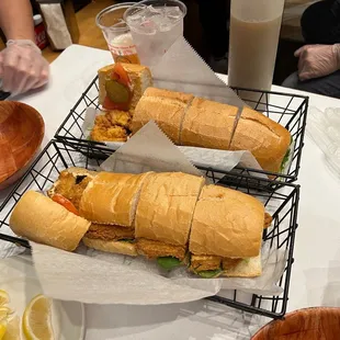 Po boys shrimp and catfish