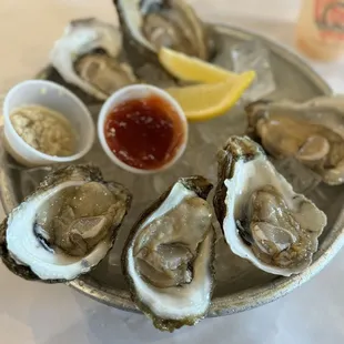 Raw oysters