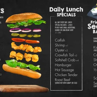 menu, burgers
