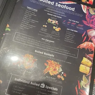 Boiled seafood- you can get them with a flavor. Saw a lot of people ordering