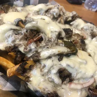 Philly cheesesteak fries