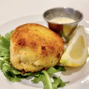 Decent crab cake. You can get a better one at Dixie Crossroads.