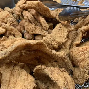 Perfectly Golden Fried  Pictured: Sole, Catfish Fillet, Jumbo Shrimp