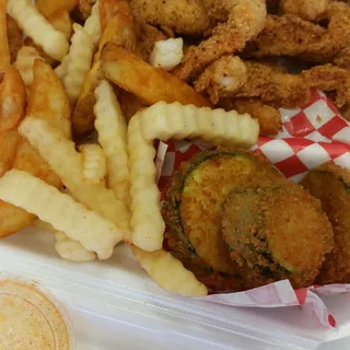 A. 10 Piece Medium Shrimp and 3 Piece Fish Combo Plate