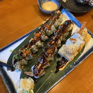 a plate of food on a table