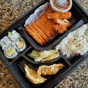 Katsu Lunch Bento ($11.95), soup not pictured