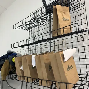 Some customer orders before pick-up