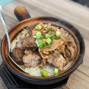 Claypot rice with spareribs and brisket