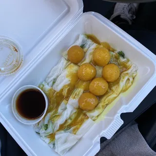 Curry Fish Ball Rice Roll