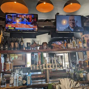 TVs at the bar.