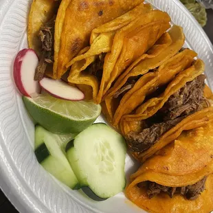 Birria 5 tacos de birria con consome