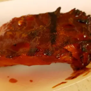 Charcoal grill ribs.