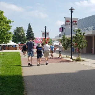 Out of security and in, first view.