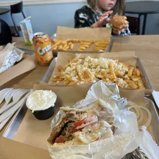 a little girl eating