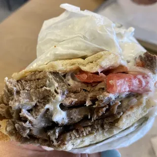 Gyro Packed with meat.
