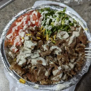 Beef and Lamb Gyro Salad