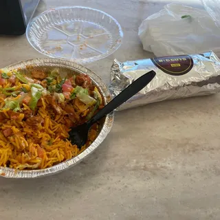 New York City Style Chicken Rice Platter