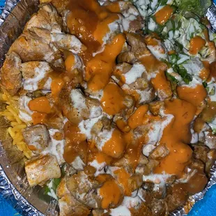 New York City Style Chicken Rice Platter
