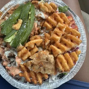 Chicken Beef and Lamb Rice Platter
