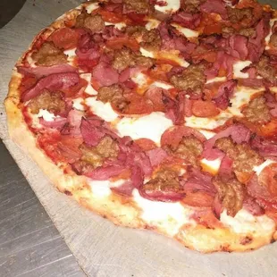 Power play all meat pizza