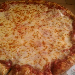 Extra large cheese pizza for the kids. Always good!