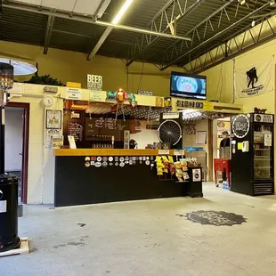 the inside of a brewery