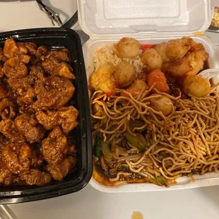 Emperors chicken and sweet and sour chicken