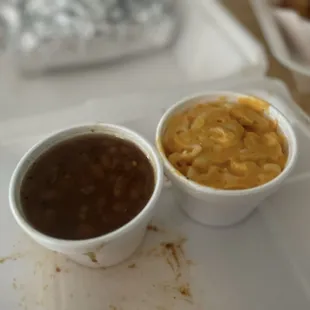Baked beans and macaroni &amp; cheese sides