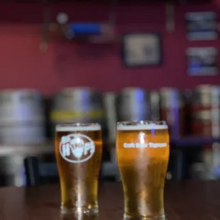  two glasses of beer