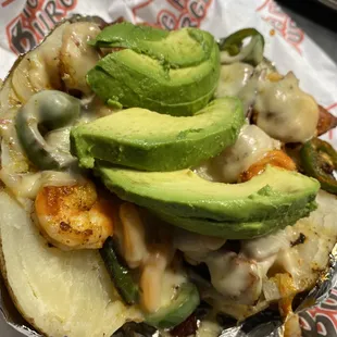 Grilled shrimp tater w/Avocado