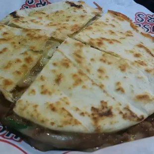 Bean and cheese quesadilla