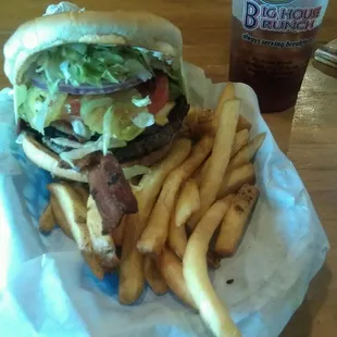 A big house burger combo.