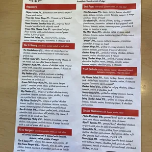 New lunch menu