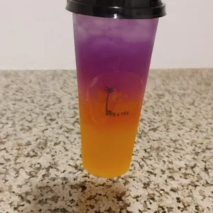 Passionfruit galaxy tea. So good! You can taste all the flavors.