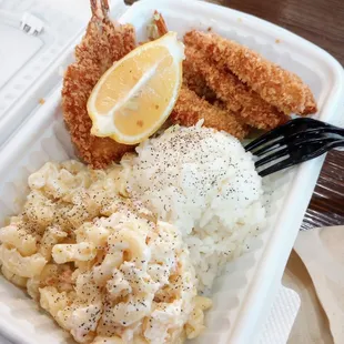 Mini meal with crispy shrimp