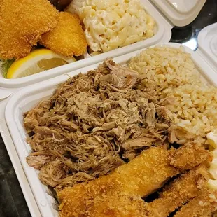 Katsu and Kalua Pork Plate