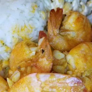 Spicy Garlic Shrimp Lunch Plate
