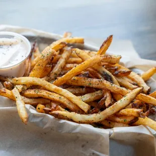 Daily fresh cut fries with housemade creamy Aioli dipping sauce