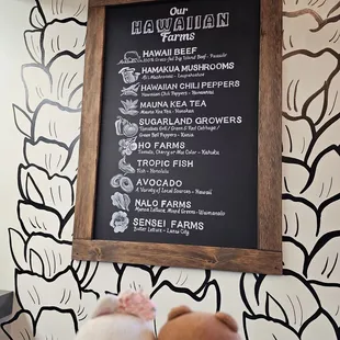 Locally sourced ingredients