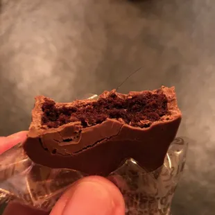 Hair baked into the brownie.