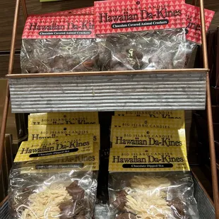 Chocolate dipped cuttlefish &amp; animal crackers