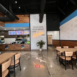 the inside of the restaurant
