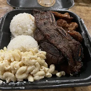Totally submerged in teriyaki sauce, disgusting